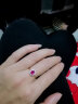 廷亮18K金镶钻石0.6ct天然缅甸鸽血红红宝石戒指 彩宝戒指 0.6克拉 定制 实拍图