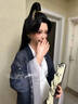 稻橙漢服女成人原創(chuàng)廣袖齊胸腰襦裙日常馬面裙古裝交領(lǐng)襦裙班服 竹影 M 曬單實(shí)拍圖