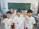璽檸XINING中國風(fēng)漢服小學(xué)生運動(dòng)會(huì )班服啦啦隊國學(xué)表演服幼兒園畢業(yè)演出服裝 女印花短袖上衣+紅短裙 110 曬單實(shí)拍圖