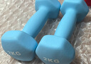 Ma fitness啞鈴男士健身家用器材六角小啞鈴5kg男生宿舍防銹純鐵4kg一對公斤 2KG*2只天空藍-初級力量訓練 藍色 曬單實(shí)拍圖