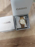 卡西歐（CASIO）情侶手表一對男表商務休閑防水非機械輕奢禮物女士時尚穿搭腕表 金色一對 鋼帶+皮帶 曬單實拍圖