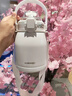 恩爾美（nRMEi）大肚杯保溫杯大容量女士316不銹鋼高顏值學(xué)生噸桶噸吸管水壺杯子 白色2000ml【雙飲+茶倉(cāng)+背帶】 曬單實(shí)拍圖