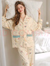 芬騰月子服睡衣女春秋季純棉孕婦產(chǎn)后哺乳喂奶家居服套裝 米杏L 曬單實(shí)拍圖