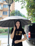 愛(ài)上雨24骨長(zhǎng)柄雨傘男士大號(hào)自動(dòng)暴雨專用傘加固結(jié)實(shí)抗風(fēng)定制直桿大傘男 全纖維中棒-加大-24骨經(jīng)典黑 曬單實(shí)拍圖