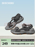 斯凱奇（Skechers）涼鞋男士夏季外穿運(yùn)動(dòng)涼拖鞋透氣軟底休閑沙灘鞋204105 曬單實(shí)拍圖