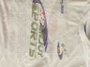 江南先生NewJNXS數碼直噴鏤空運動(dòng)短袖T恤夏撞色寬松落肩上衣男女 本白色 XL 150-170斤 曬單實(shí)拍圖