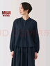 無印良品（MUJI） 女式 棉紗長袖罩衫女士襯衫襯衣內(nèi)搭秋款女裝春季 上衣 BC2KUA4A 深藏青色 XL (165/92A) 曬單實拍圖