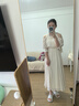 SNIDEL2025春夏新品優(yōu)雅泡泡袖露肩收腰純色雪紡連衣裙SWFO252193 象牙白 M (1) 曬單實(shí)拍圖