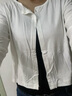 FOX.G輕薄針織衫女衣服女裝開衫外套新款2025夏季上衣女款罩衫針織開衫 軟糯純色單排扣薄款開衫白色 均碼 【建議120斤以內(nèi)】 曬單實拍圖