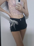 俞兆林絲巾腰帶女2025新款腰間裝飾搭配裙子牛仔褲長條小絲帶感百搭禮盒 波斯佩利-黑白 曬單實拍圖