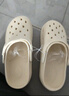 名創(chuàng)優(yōu)品（MINISO）洞洞鞋男女夏季外穿涼鞋防滑厚底踩屎感包頭涼拖鞋 卡其+海洋星星 曬單實拍圖