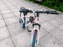 永久山地自行車成人山地車學(xué)生鋁合金變速油碟剎內(nèi)走線男女士單車賽車 三刀/炫彩粉/輕量鋁架/一體輪轂 26寸【適合：155-185cm】 27速【定位變速+可鎖減震】 曬單實(shí)拍圖