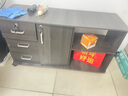 宜造（YIZAO）文件柜辦公室木質(zhì)帶鎖小柜子移動(dòng)抽屜柜帶輪桌下儲(chǔ)物柜矮柜子 【三抽一門兩格+鎖】黑胡桃色100 曬單實(shí)拍圖