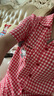 俞兆林睡衣KT貓夏季新款紅格子女士可愛卡通家居服短袖短褲長褲三件套裝 曬單實拍圖