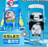 史努比（SNOOPY）兒童雙飲吸管水杯大容量耐高溫學(xué)生戶(hù)外防摔便攜喝水杯子600ml 黑 曬單實(shí)拍圖