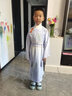 羅蒙兒童漢服男童春秋2025新款唐裝中國風(fēng)國學(xué)服唐裝演出服 碧落色140 曬單實(shí)拍圖