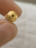 銀想容足金999鏤空琺瑯串珠黃金路路通桶珠DIY手串小蠻腰配件配飾 鏤空串珠-約0.45-0.5g 曬單實(shí)拍圖