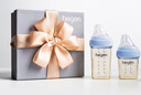 HEGEN海格恩奶瓶套裝0-6月新生兒PPSU150ml+240ml+儲存蓋*2藍色小禮盒 曬單實(shí)拍圖