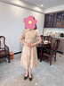 恰凡（QIAFAN）媽媽裝端莊大氣國風(fēng)連衣裙2025夏季新款中老年女裝氣質(zhì)改良旗袍裙 杏色 XL 曬單實拍圖