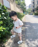 迪士尼寶寶男童夏裝套裝2025新款小童裝夏款男孩一歲寶寶夏季薄款嬰兒童衣服 白衣棕褲 90 建議80-90cm1歲半-2歲cm 曬單實拍圖
