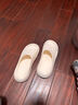 名創(chuàng)優(yōu)品（MINISO）家居拖鞋男女情侶家用舒適浴室防滑防臭涼拖鞋夏 珍珠白 40-41 曬單實(shí)拍圖