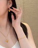 瑞諾黃金絲光羽翼耳釘女足金999設計感耳飾耳環(huán)生日禮物送女友 勿拍/精美包裝定金 曬單實拍圖