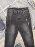 輕依縵高端男士牛仔褲2025新款休閑修身彈力小腳褲耐磨百搭顯高通勤長(cháng)褲 黑色 L 【29碼建議95-115斤】 曬單實(shí)拍圖