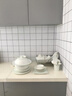陶?qǐng)@夢(mèng) 釉上彩蕾絲邊 面碗湯碗家用骨瓷餐具 6寸高腳碗【單個(gè)】 曬單實(shí)拍圖