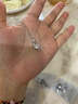 s925純銀項(xiàng)鏈莫桑鉆閃電之星鎖骨鏈銀吊墜女D色一克拉莫桑石吊墜 5A鋯石項(xiàng)鏈 曬單實(shí)拍圖