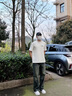倉石一樹 KAZUKI KURAISHI輕奢短袖T恤男士夏季百搭蝴蝶印花流行圓領(lǐng)時尚寬松情侶裝上衣 白色 XL 曬單實拍圖
