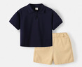 贏(yíng)一貝（Yingyibei）男童夏季POLO衫短袖短褲套裝洋氣新款韓版夏款T恤潮童兩件套   上衣+褲子 110 曬單實(shí)拍圖
