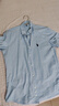U.S. POLO ASSN.短袖襯衫男夏季純棉商務(wù)休閑寬松免燙男士上衣襯衣淺藍(lán)M 曬單實(shí)拍圖