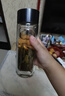 富光雙層玻璃杯水杯男女車載家用高硼硅玻璃杯泡茶杯帶茶隔玻璃杯子 黑色 500ml 雙層玻璃直杯 曬單實(shí)拍圖