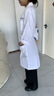 保羅嵐芝護士工作服定制女夏季薄款短袖白大褂口腔醫(yī)院藥店美容院醫(yī)生服裝 TL-8009-白色圓領-半袖大褂-女款 XL 曬單實拍圖