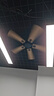 璞藝58寸工業(yè)無燈大吊扇五扇葉大風力餐廳復古吊頂電風扇客廳家用風扇 黑色+木夾板五葉48寸+壁控 曬單實拍圖