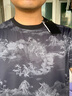 花花公子中國(guó)風(fēng)冰絲短袖t恤男士夏季薄款圓領(lǐng)山水墨半袖涼感透氣衣服汗衫 灰色 XL （125-140斤） 曬單實(shí)拍圖