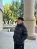 雪中飛秋冬羽絨服男士短款連帽加厚高充絨拼接撞色保暖防寒情侶款外套 黑色 拼接 L (175) 曬單實(shí)拍圖