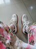 卓詩(shī)尼網(wǎng)面德訓鞋女2025新款夏女鞋透氣薄款復古輕便小白鞋休閑運動(dòng)板鞋 米白色 37 曬單實(shí)拍圖