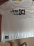 吉普（JEEP）【7A抗菌】100%純棉T恤男士短袖夏季寬松透氣衣服男裝 白色 XL 曬單實拍圖