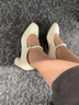 他她（TATA）淺口粗跟瑪麗珍單鞋女鞋法式氣質(zhì)小皮鞋晚晚鞋秋新7YU05CQ4 白色 37 曬單實(shí)拍圖