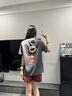 貝妍睡衣女薄款夏季史努比純棉短袖短褲套裝休閑大碼寬松家居服可外穿 D10760圖色 L 曬單實(shí)拍圖
