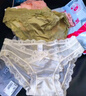 夢芭蒂內(nèi)衣女士內(nèi)褲3條裝法式半透蕾絲輕奢緞面棉質(zhì)底襠高彈不勒三角褲 曬單實(shí)拍圖