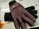 豹潛手套騎行冬季皮手套男保暖摩托車(chē)加絨加厚觸屏防風(fēng)防水豬皮真皮 棕色真皮加絨手套【1雙】+口罩 【加絨保暖，防風(fēng)防潮】 曬單實(shí)拍圖