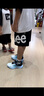 鴻星爾克（ERKE）童鞋男女童跑鞋兒童秋季新品密網緩震運動鞋爾克白/泳池藍/正黑34 曬單實拍圖