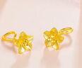 周六福黃金耳釘女足金999花卉耳飾耳針 計(jì)價(jià) 2.32g 曬單實(shí)拍圖