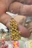 行金銀中黃金吊墜 足金999蹦迪珠DIY項鏈吊墜 菱形珠編繩掛墜送禮生日禮物 蹦迪珠吊墜（多顆）克重多退少補 約0.9克 曬單實(shí)拍圖