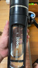 恩爾美（nRMEi）水杯男士大容量茶杯便攜車載辦公防摔耐高溫茶水分離泡茶玻璃杯子 商務(wù)黑520ml【茶水分離+提繩】 曬單實(shí)拍圖