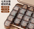 維簡(jiǎn)（Vilscijon）大格分裝藥盒便攜式一周旅行隨身藥品收納盒密封防潮多功能28分格 曬單實(shí)拍圖
