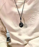 中國黃金（CHINA GOLD）烏金天然黑曜石平安扣吊墜男女招財(cái)轉(zhuǎn)七夕情人節(jié)禮物送女朋友老婆 【甄選級】烏金黑曜石平安扣吊墜-小版 曬單實(shí)拍圖