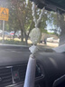 IXD如意雙貔貅和田玉汽車(chē)掛件男女士車(chē)內(nèi)平安吊飾車(chē)載后視鏡掛飾 銀灰色流蘇 曬單實(shí)拍圖